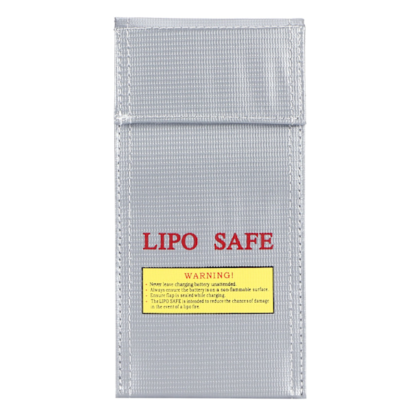 Lithium Ion Batteri Sikkerhedspose Brandsikker Eksplosionssikker Opbevaringspose Beskytter 10x20cm