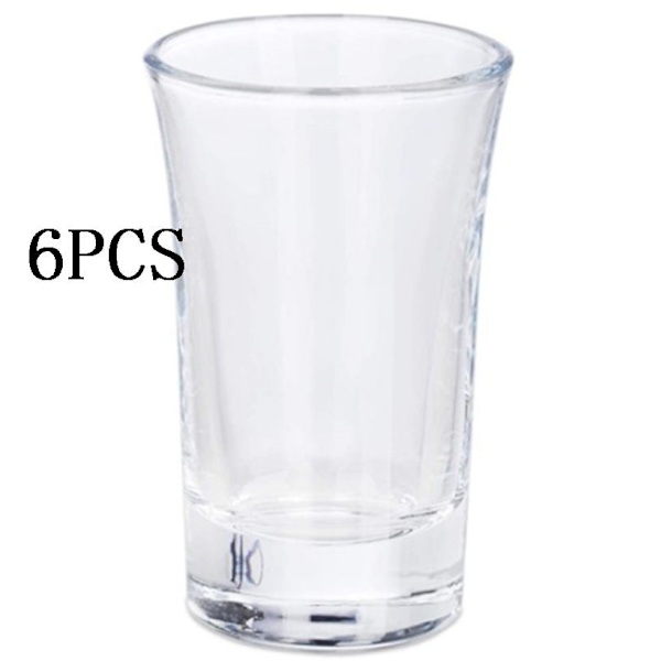 6 stk. glasbægre, shotglasbægre (akryl), 35 ml glas shotglas