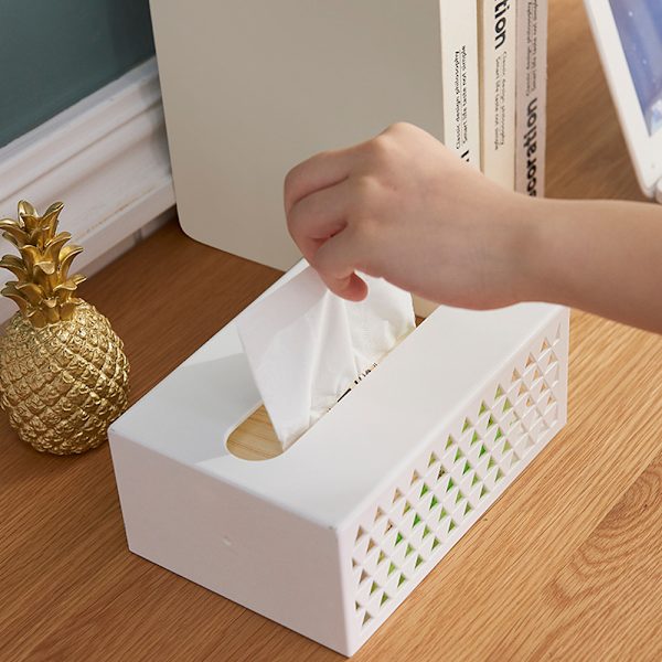 Væv Dispenser Box Cover Holder Vægmonteret Serviet Serviet Opbevaringsbeholder