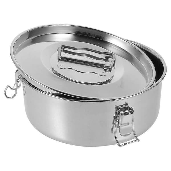 GETIT Flan Cooking Tool Rustfritt Stålform med Lokk Kompatibel med Matlaging