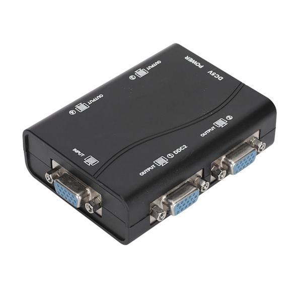 VGA-splitter 1 in 4 ut 250 MHz 1920x1440 USB-driven HD-videosplitter för bärbar dator, projektor, TV
