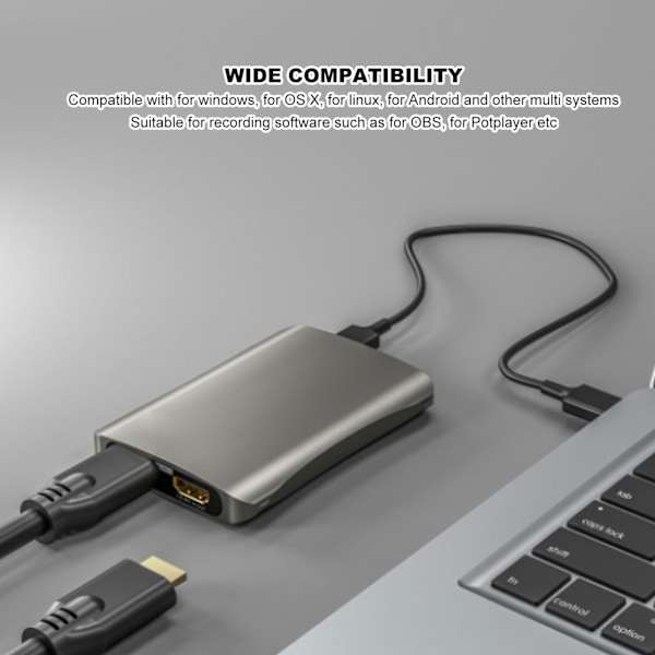 HD Multimedia Interface Capture Card USB 4K Loop Out Sound Video Capture Card for Xbox One for PS3 for PS5 Laptop