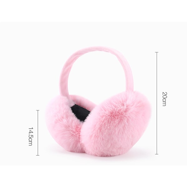 Talviset korvaläpät, tekoturkis, lämpimät korvaläpät, söpöt, kokoontaitettavat, ulkokäyttöön Pink-1