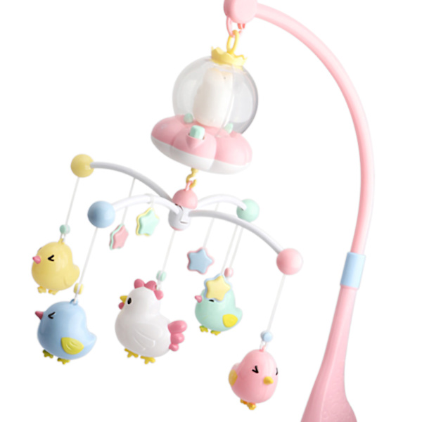 Baby Musical Crib Mobile med nattlys Multifunksjonell Rotati