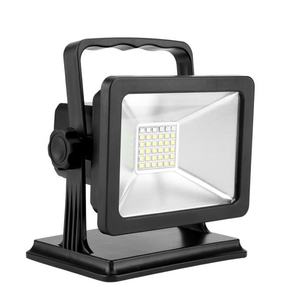 30W 5200mAh Svart Ramme LED Nødlys Spotlight Flash Advarsel La