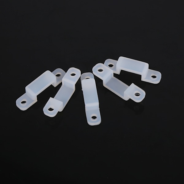 10mm silikoneholderklemme til fastgørelse af 3528 5050 1210 RGB LED-striplys 100 stk.