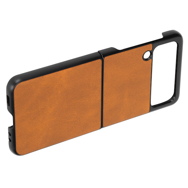 Læder Hard Case til Samsung Galaxy Z Flip 3 Mobiltelefon Stødsikker Anti-Scratch Cover