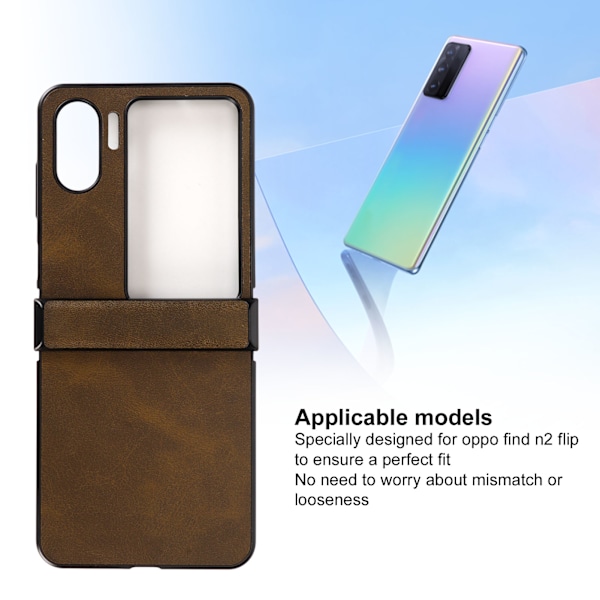 Fodral för Oppo Find N2 Flip Syntetiskt läder Ultra tunt Stötsäkert Telefonskydd för Oppo Find N2 Flip Camouflage Green