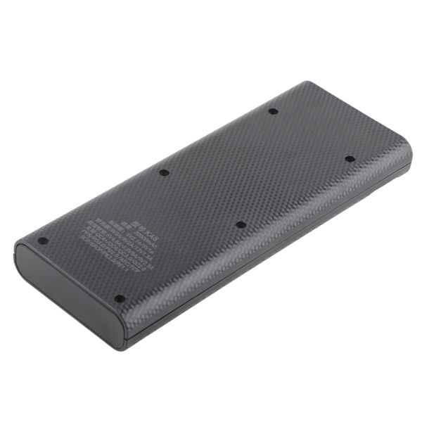 Hurtig opladning version 8x18650 Power Bank Case USB DIY Kit Shell Batteriholder OpladningsboksSort