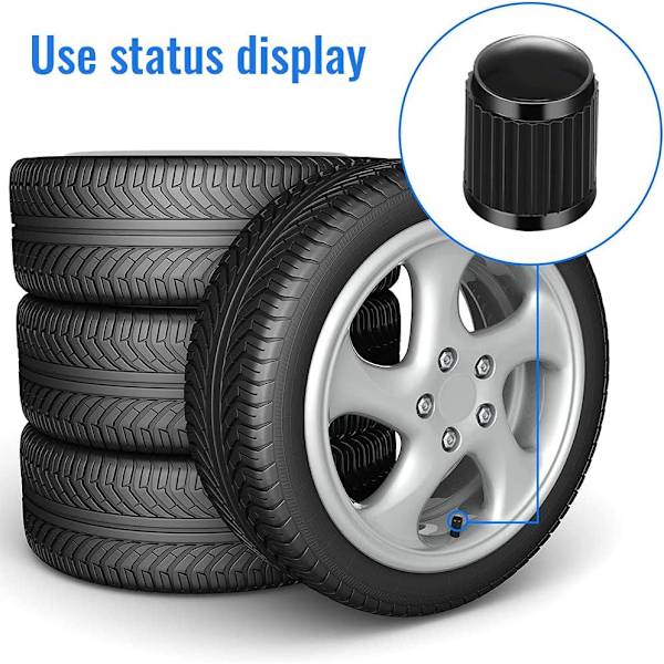 Venttiilinhatut, 100 muovisen venttiilin renkaanhatut, venttiilihattu, auton rengasventtiilihattu, polkupyörän venttiili, auto, pakettiauto, moottoripyörä, sisäkumi (musta)