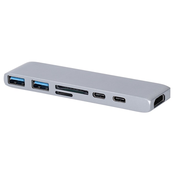 7-i-1 Typ-C Högupplöst 4K Kortläsare Hubb Adapter USB3.1 Dockningsstation