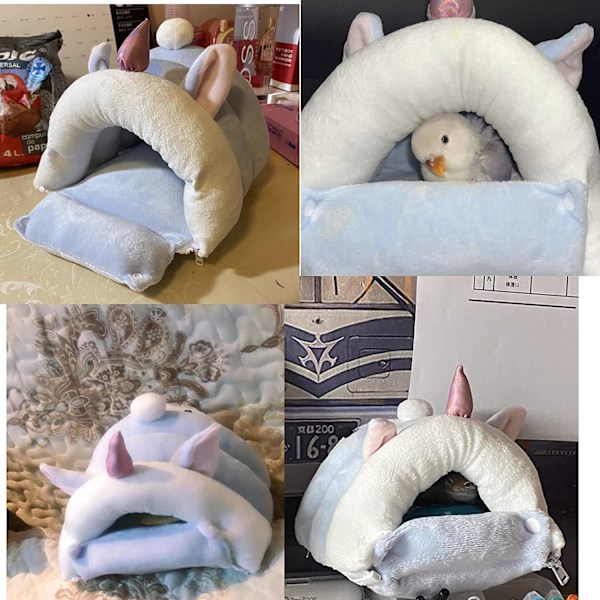 Chinchilla Igloo, Halkskyddsmatta och Fluffig Insida för Små Djur, Marsvinssäng, Burtillbehör, Råttbo Sovgrotta (Stark Andningsförmåga)