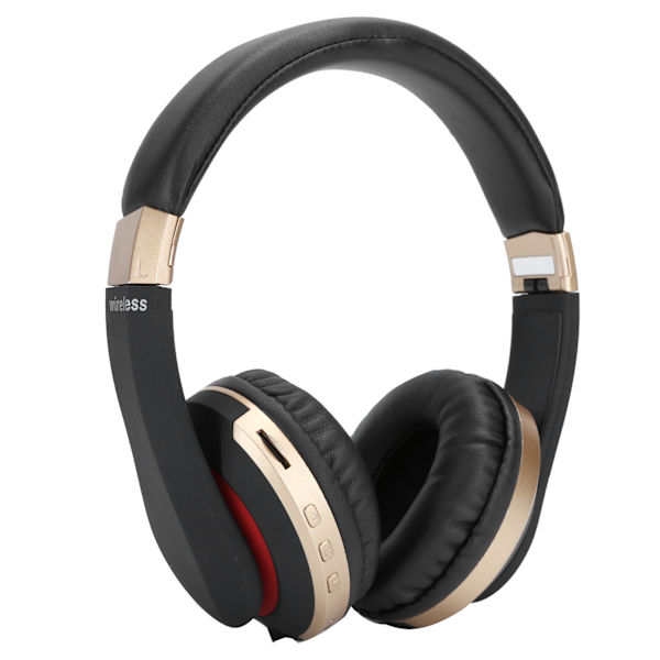 Hopfällbara Bluetooth-headset trådlösa over ear stereo-headset med mikrofon spelhörlurar