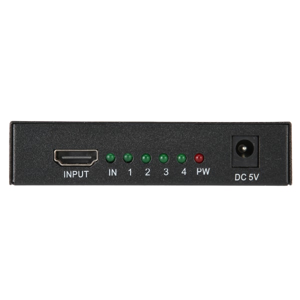 HDMI Splitter 1 indgang 4 udgang Switcher 4 Port Hub Repeater Forlænger V1.4 3D 4K 1080p