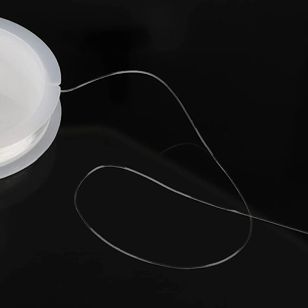 Klar Elastisk Armbandslina För DIY Smyckestillverkning, Högkvalitativ Elastisk Plastgummi, Robust & Stretchig Tråd, Transparent 1mm Elastisk För