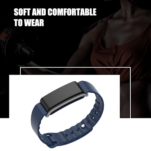 TPE-armband för ersättning av klockarmband, passar till Huawei Honor A2-klocka (marinblå)