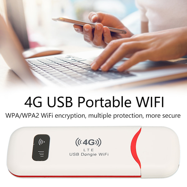 Bærbar WIFI-understøttelse 10 brugere Høj hastighed Stabilt signal WPA WPA2-kryptering Hvid WiFi-router til hjem Rejser Kontor Til Asien Sydøstasien