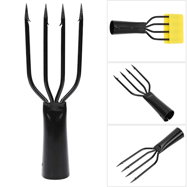 Multifunktionell harpun, fiskespjut i rostfritt stål för stor fisk, grodor med mera, extra vassa hullingar säkerställer ett säkert grepp, kompakt och bärbar