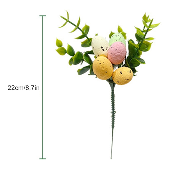 Miljövänliga påskdekorationer, färgglada äggbärsstjälkar, återanvändbara för konstnärliga påskdekorationer, inspirerar till DIY-heminredning, vårblomsterarrangemang