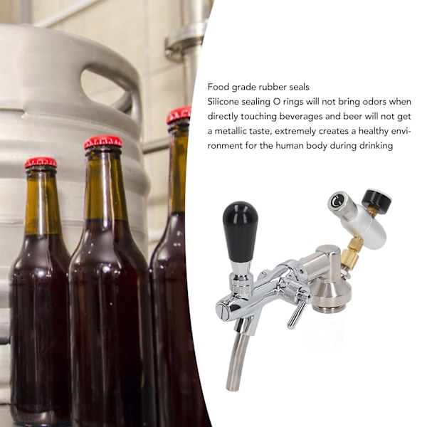 Bryggarens Val: Kegkoppling i Rostfritt Stål, Optimerad För D-System Kegpump, Säkerställer Smidig Sankey Keg Tappning