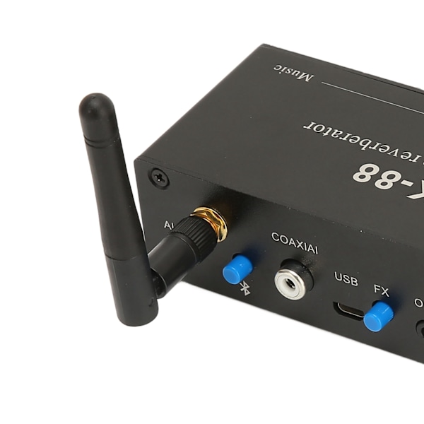 6,5 mm Karaoke Mixer Aluminiumlegering Dobbelt Mikrofonindgang Bærbar Digital Karaoke Reverberator til DJ Musik Scene KTV