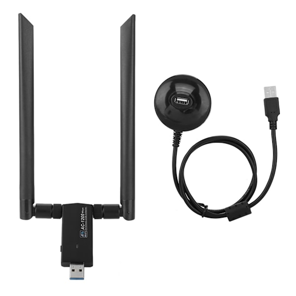 AC USB 5.8G Dualband Wifi Dongle Adapter Trådløst Nettverkskort