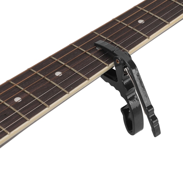 Guitar Capo Legering Hurtig Toneændring Bærbar Instrument Tilbehør Til Spil Performance Sort