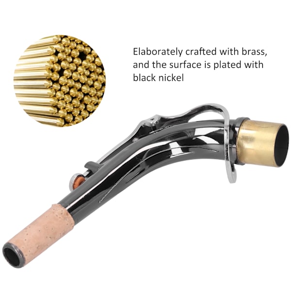 Alto Saksofon Albue Bøy Nakke Rør Musikk Instrument Tilbehør B75 18 X 2 X 8 cm