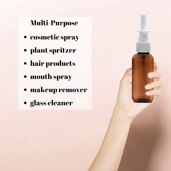 6 st 50 ml Färgad Plast Sprayflaska, Kosmetisk Liten Plast brown