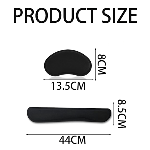 Handledsstödset i Memory Foam: Smärtlindring, Ergonomisk Design, Halkfri Botten, Vattenresistent Yta för Kontor & Gaming