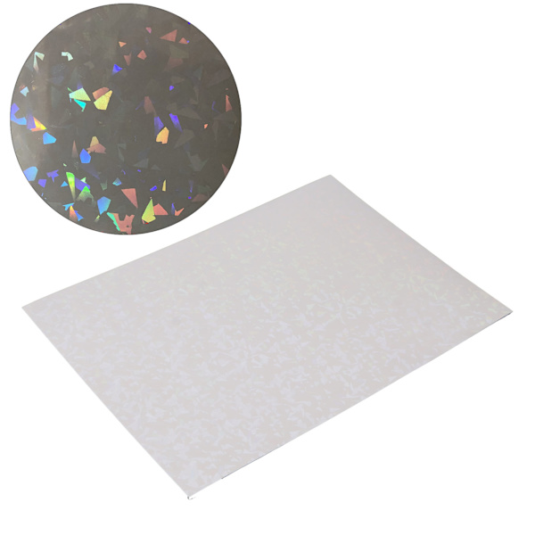 50 ark Holografisk Kall Laminat Ark Klippbar Vattentät Reptålig A4 Kall Laminering Ark för Badge