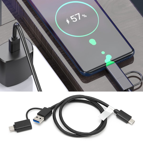 MAIWO Datakabel A Hane till TypeC Dubbelport Höghastighets USB3.0 Anslutningskabel för Laddning och Dataöverföring