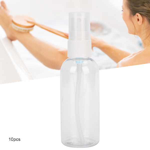 10 st Sprayflaskor Transparent Trycktyp Bärbar Sprayflaska Vätskeförvaring Reseflaska