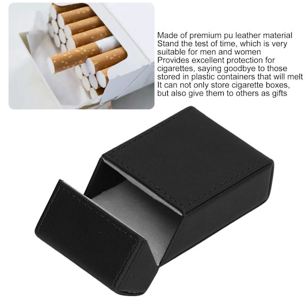Cigarettbox i PU-läder, förvaringsbox för cigaretter, 20 st, för resor och hem