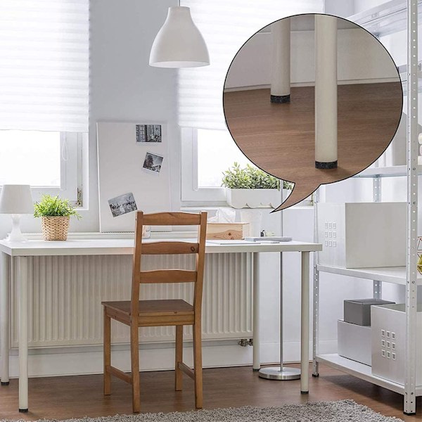 3 rullar självhäftande filt för möbler (100cm * 10cm + 100cm * 5cm + 100cm * 2cm) Klipp valfri form, starkt självhäftande glidmatta tejp, för stolar,