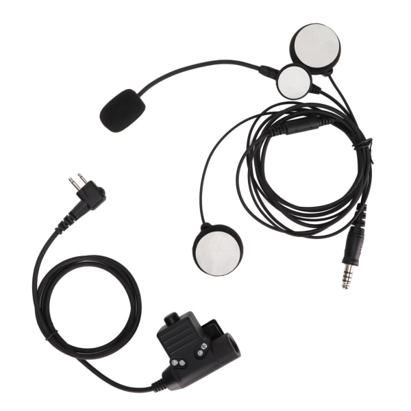 Motorcykel Bilateral Headset +U94 PPT 7.1mm Motorcykel Bilateral Headset til Motorola GP88 GP‑300 GP3688 DEP450