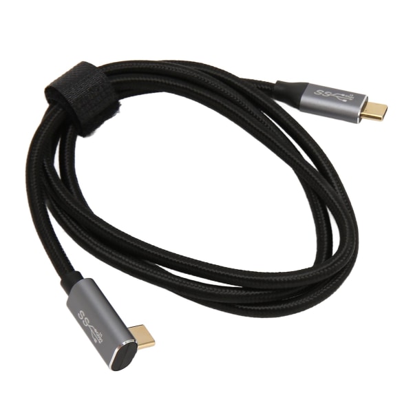 USB C till 90 graders USB C-kabel 100W USB3.1 Gen2 10 Gbps 4K 60Hz rätvinklad typ C till typ C datakabel för Steam Deck