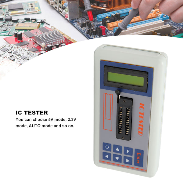 Integrert krets tester med 5V 3.3V AUTO-moduser Multifunksjon transistor IC-måler for grensesnittbrikker Optocoupler