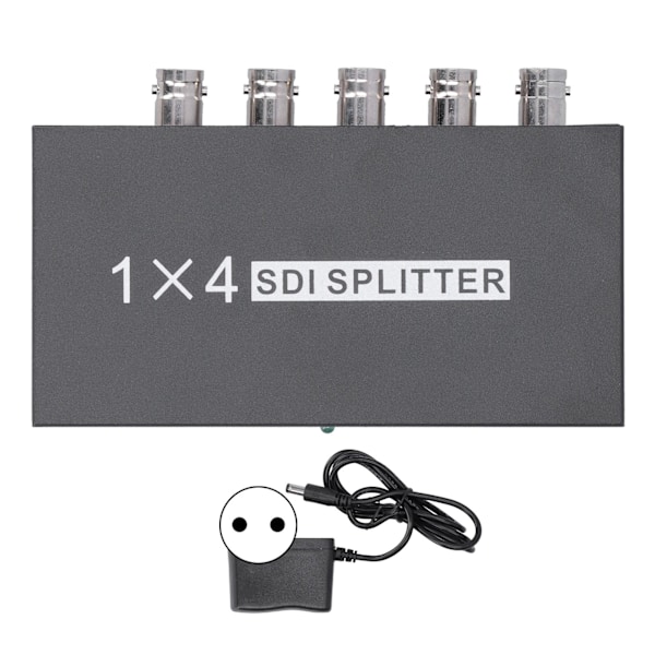 100240V F214 SDI Splitter 1x4 1 in 4 Out Stöder SD/HD/3GSDI Repeater Extender (EU-kontakt)