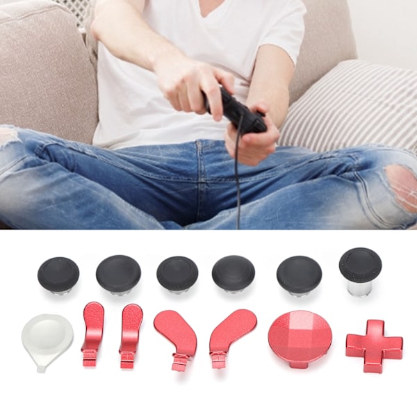 Game Controller Knapp Paddles Set Gamepad Knapp Tillbehör Ersättning Set för Xbox ControllerRöd