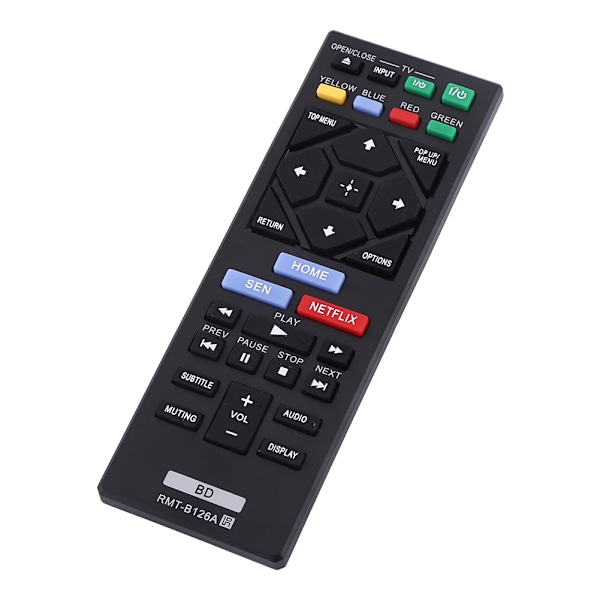 1 stk. Ny stilful RMT-B126A fjernbetjening sort erstatningscontroller til Sony Blu Ray