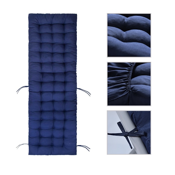 Kuddförlängning för uteplatsstolar Solstolsdynor Pad Lounge Chair Kudde för resor Semester Inomhus Utomhus