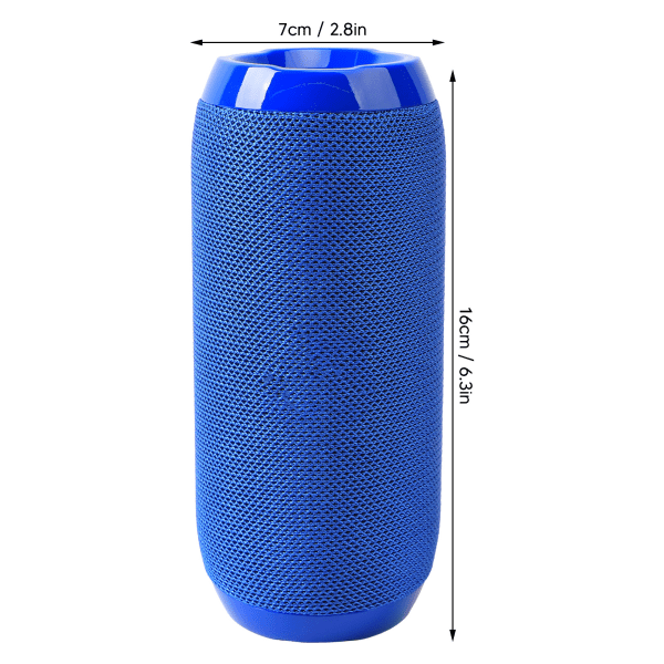 Kannettava Bluetooth-kaiutin, vedenpitävä, kaksoiskalvo, kestävä Bluetooth-subwoofer ulkokäyttöön, sininen