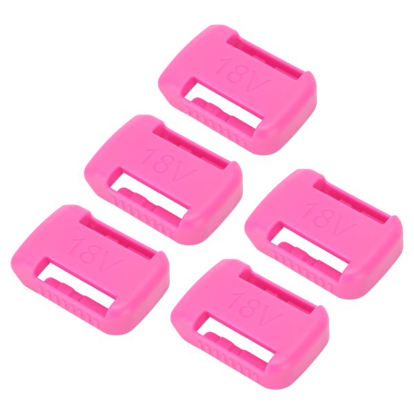 5 stk. 14V-60V Batteriholder Montering Hylde Stativ Stativ Slots Hanger Spænde Pink