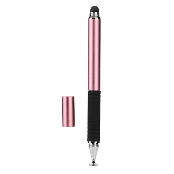 S12 2-i-1 Ledande tyg Silikon sugkopp Dubbel touch Full Metal Disc Målnings stylus