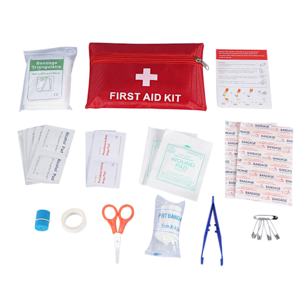 Bärbart Första Hjälpen-kit, Krisberedskap med Smidig Åtkomst för Medicinska Förnödenheter, Fuktskydd Kompakt Storlek för