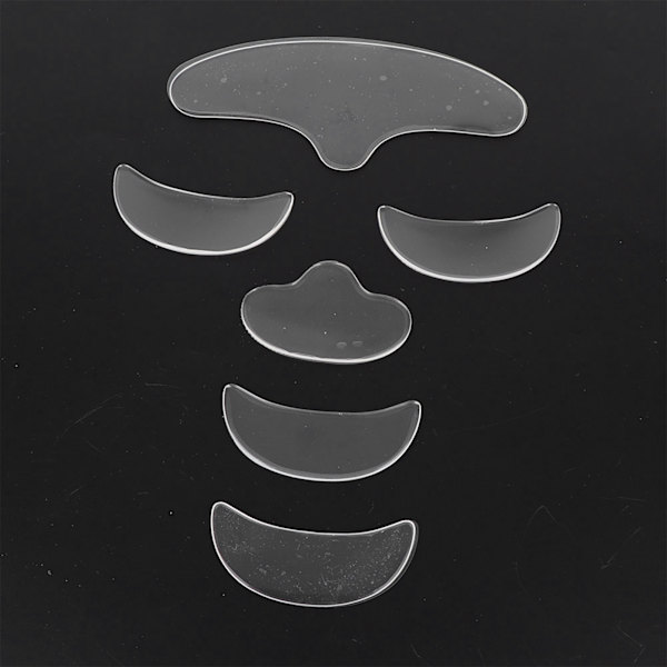 6 st Anti Wrinkle Silikon Patch Pad Hudlyft Återanvändbar Pannöga Haka Ansiktsplåster