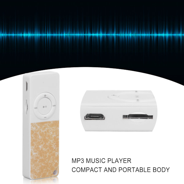 MP3-soitin Slim Classic - monitoiminen HiFi-äänentoisto, tukee jopa 64 Gt, keltainen