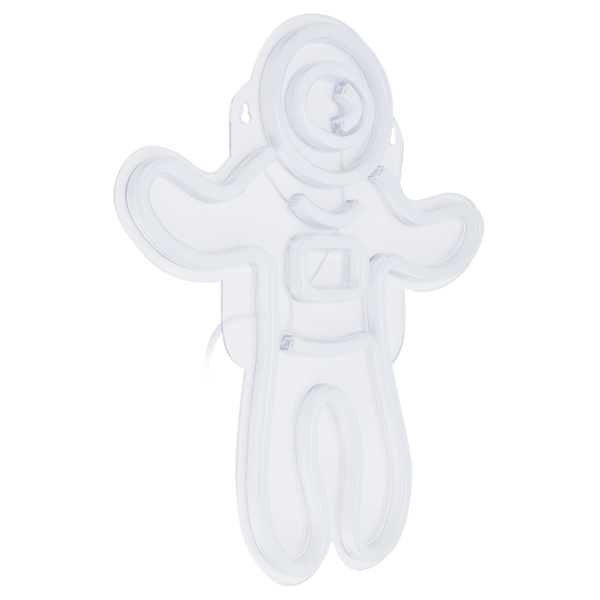 LED Astronaut Neonljus USB-driven transparent bakgrundstavla