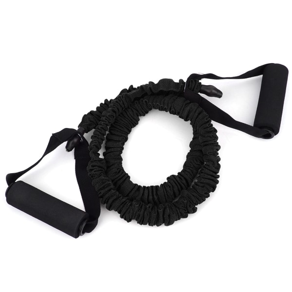 Spårad dragrep fitness anti-break inomhus elastiskt bälte yoga kraft träningsmotståndsband (svart (30lb))